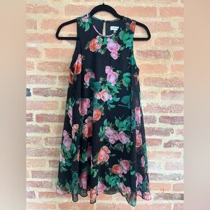 Calvin Klein rose floral shift dress. Size 4. Like new